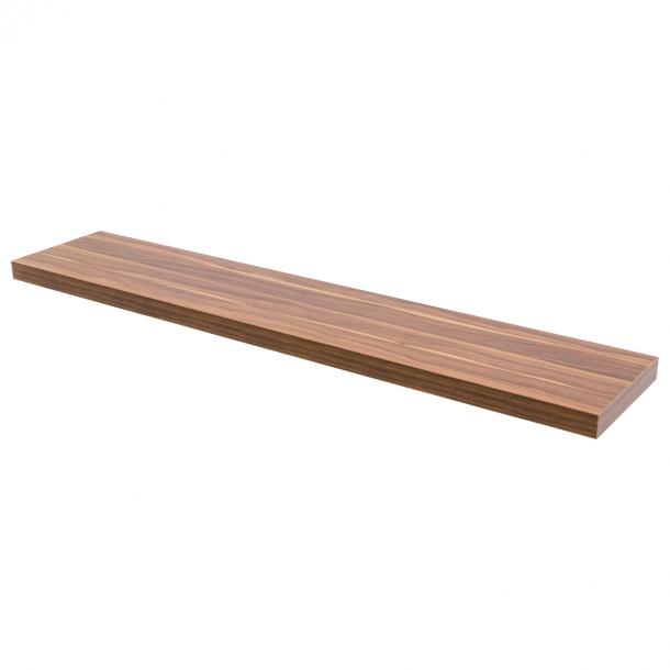 Zwevende Plank XL4 Push Fix Walnoot 38mm 118x23 5cm Duraline